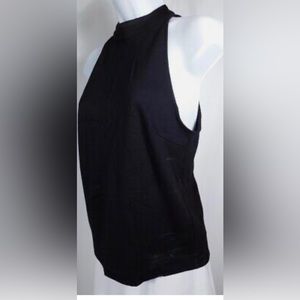 CLUB MONACO thick cotton mock neck tank top black size 2​​​​